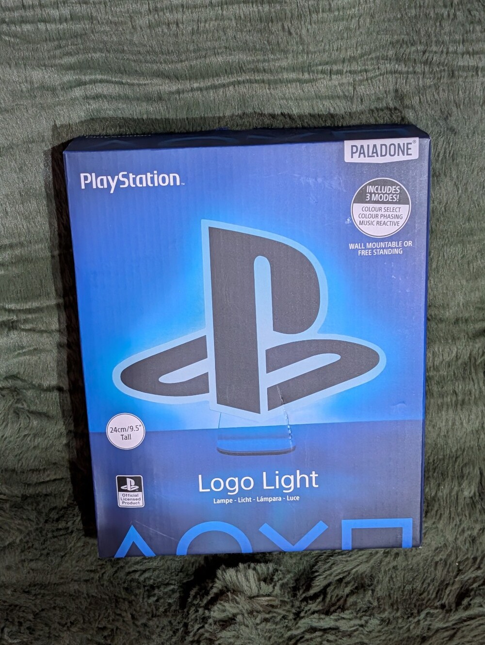 Brand New Paladone Sony PlayStation Logo 8" Inch LED Wall Light with 3 Modes